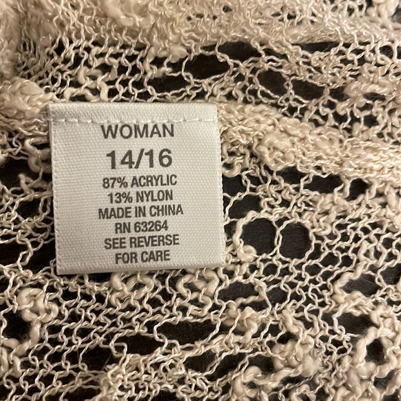 Dress Barn lace long sleeve open front cardigan - Picture 8 of 8